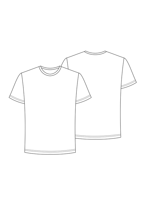 Выкройка Футболка мужская Iwo