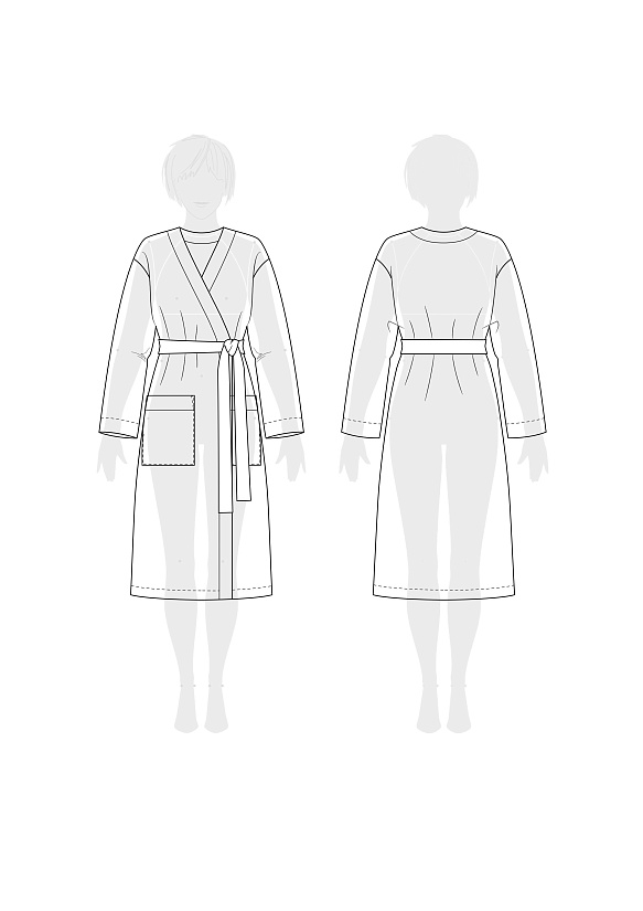 Выкройка Халат Mina