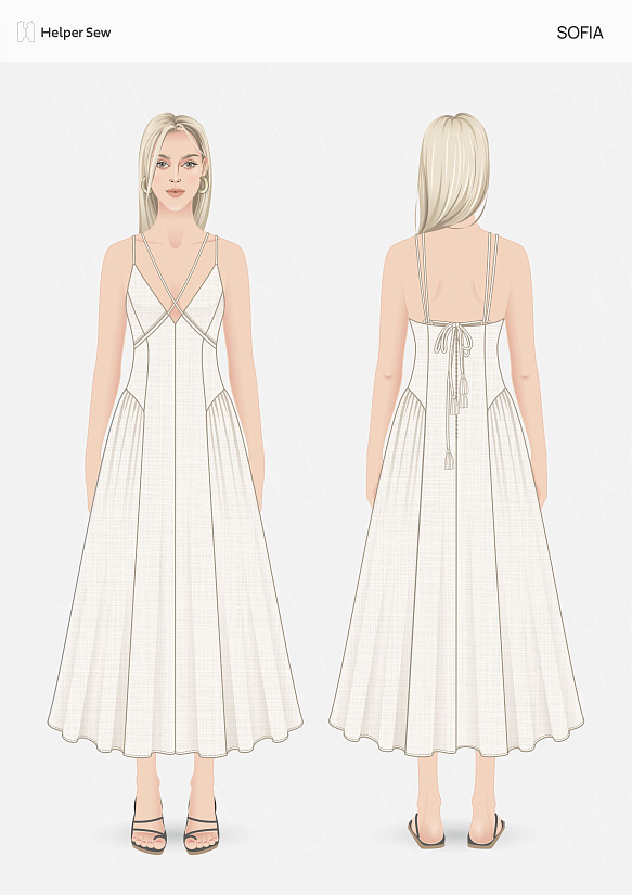 Выкройка Сарафан Sofia